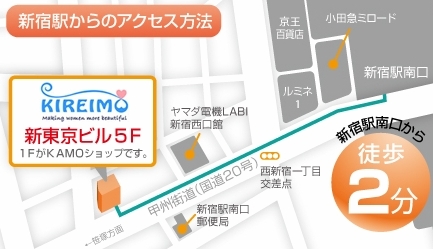 キレイモ(KIREIMO)新宿本店の地図